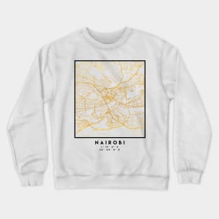 NAIROBI KENYA CITY STREET MAP ART Crewneck Sweatshirt